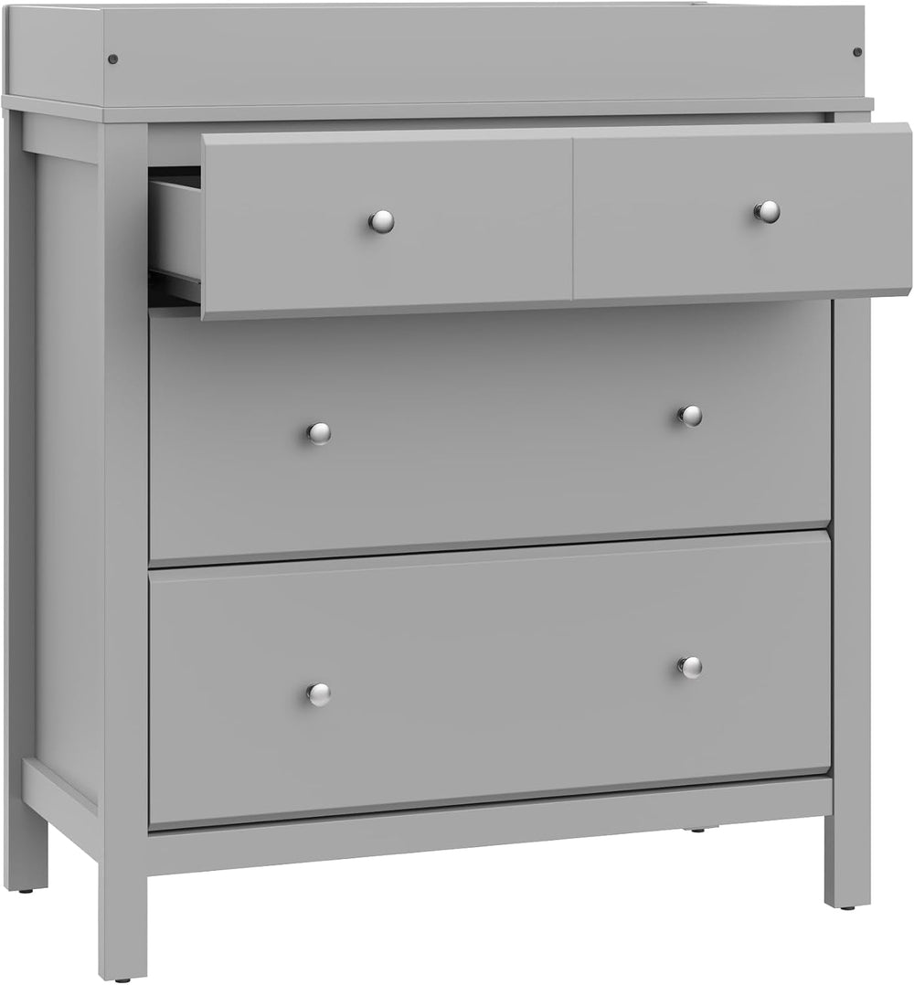 Storkcraft Horizon 3 Drawer Chest with Changing Topper, Pebble Gray