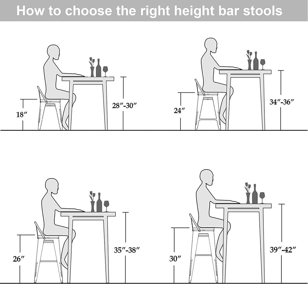 Changjie Furniture 18 Inch Stools Backless Industrial Metal Bar Stool Short S...