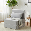 Folding Sofa Bed, Convertible Sleeper Chair, No Assembly (Gray) | Boneless Sofa Couch, Foldable Mattress & Back Support, Portable Floor Lounger Futon for Small Apartment, Dorm, Guest Room