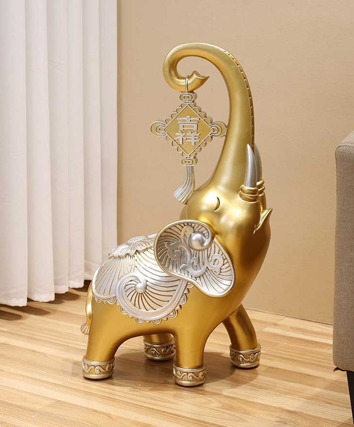 Large Luxury Elephant Side Table, Artistic Home Decor Accent, Resin Sofa End ...