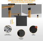 Heavy Duty Overhead Garage Storage Rack Kit for 2x4 Wood (Actual 1.5"x3.5") - DIY Ceiling Storage System, 500 lbs Capacity, Easy Install, Metal Brackets (No Lumber Included)