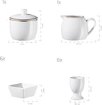 Mäser Professional Dining Accessory Set White/Gold