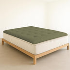 ZonLi Japanese Floor Futon Mattress Twin Size 39"x 80",100% Cotton 2.5'' Thicken Tatami Mattress,Foldable Sleeping Pad,Portable Dormitory Tatami Mat,Roll Up Floor Lounger Bed for Adult (Winter Moss)
