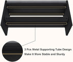 BON AUGURE Storage Bench, Entryway Bench with Shoes Storage, Wooden Benches with Seat Cushion, Shoe Rack Benches for Entry, Entrance, Front Door (Black Oak, 40 Inch Wide)