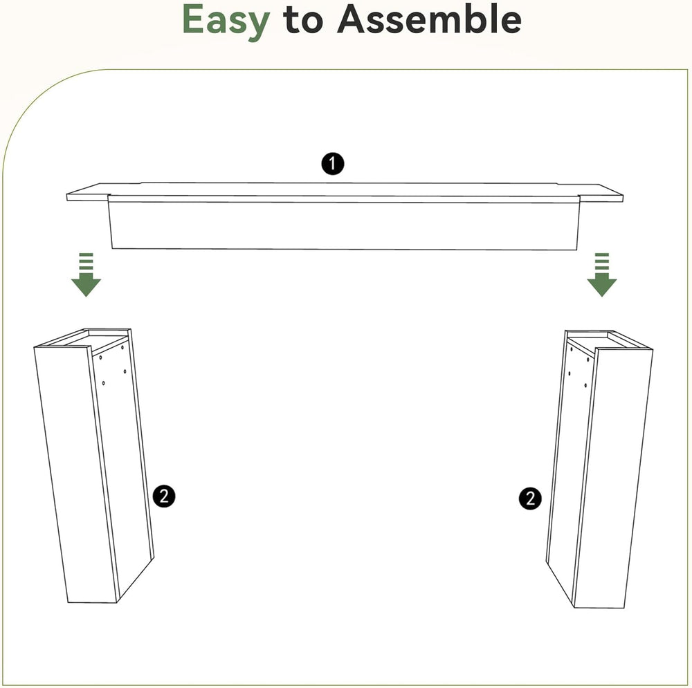 Solid Wood Console Table, 63-Inch Farmhouse Sofa Table Behind Couch for Entry...