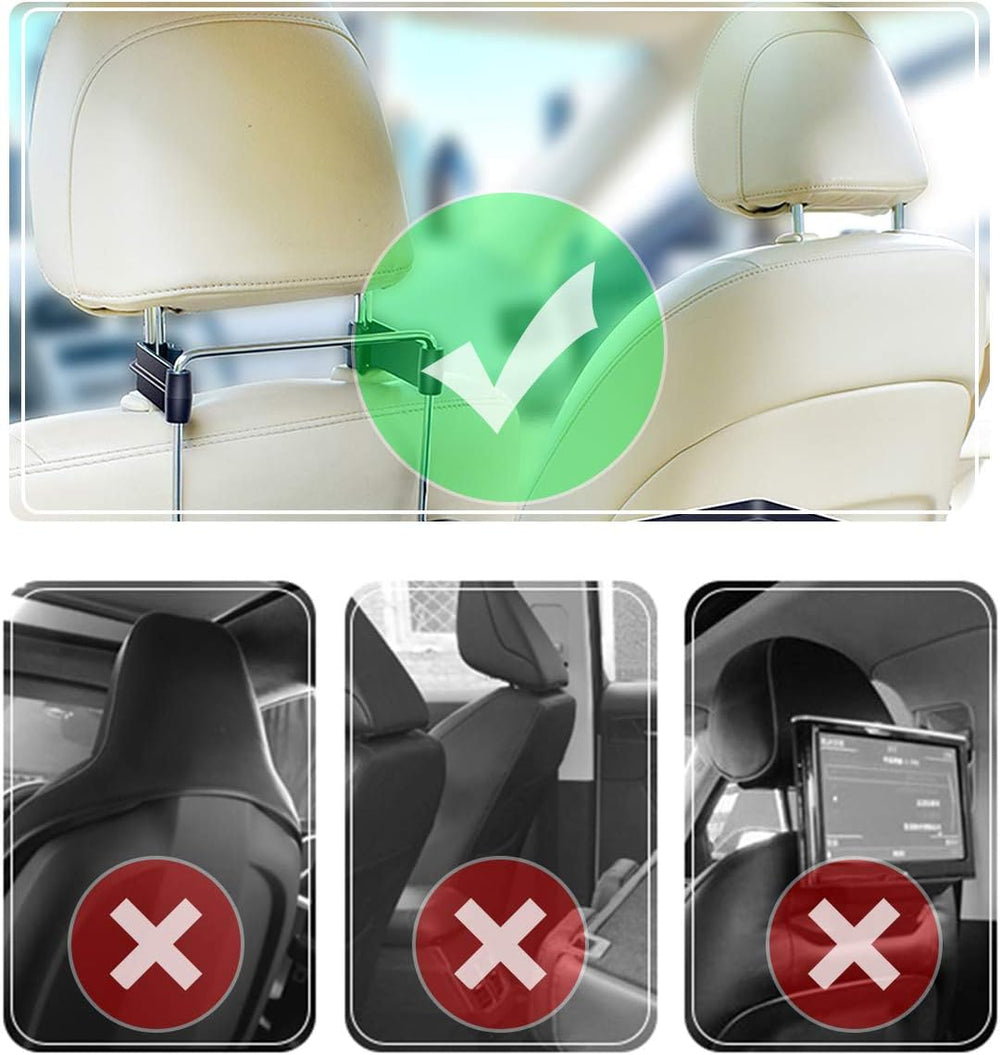 2 in 1 Car Steering Wheel Tray / Back Seat Headrest Tray for Eating Food Drin...
