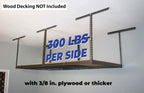 MonsterRax 4x8 Overhead Garage Storage Rack Frame Kit - Hanging Storage Shelves, Garage Ceiling Storage Rack System, Ceiling Shelving - (Hammertone, Adjustable 18"-33")