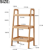 Solid Oak 3-Tier Ladder Shelf & Beech Wood Shoe Rack - Sturdy Entryway Organizer, Elegant Storage for Bathroom, Living Room, Bedroom & Hallway - Durable & Stylish Design