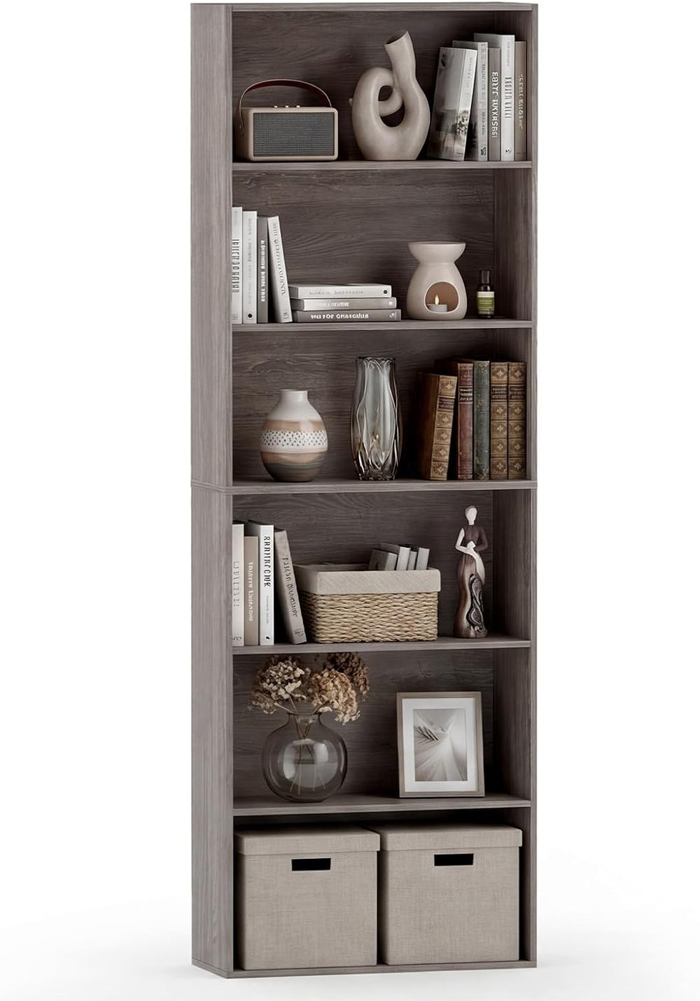 Tangkula 6-Tier Bookcase, 70” Tall Freestanding Bookshelf with 6 Open Shelves...