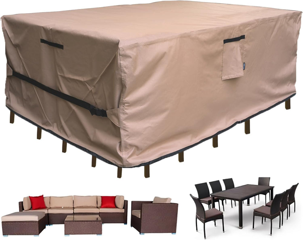 Patio Furniture Set Cover Waterproof Rectangular Heavy Duty 600D Outdoor Sect...