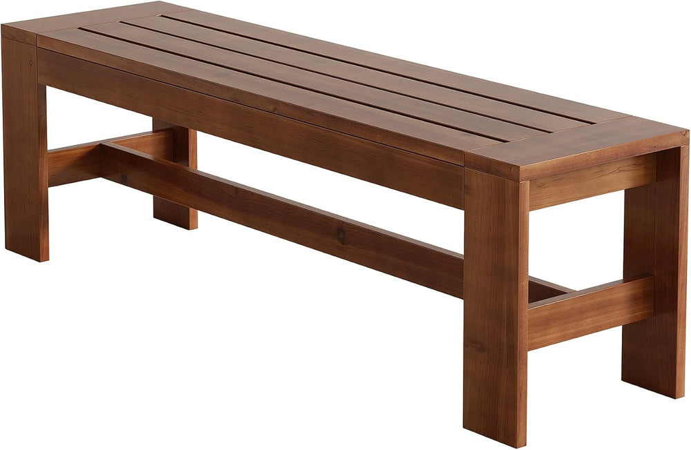 55'' Solid Wood Dining Bench, Farmhouse Kitchen Table Bench for Dinin...