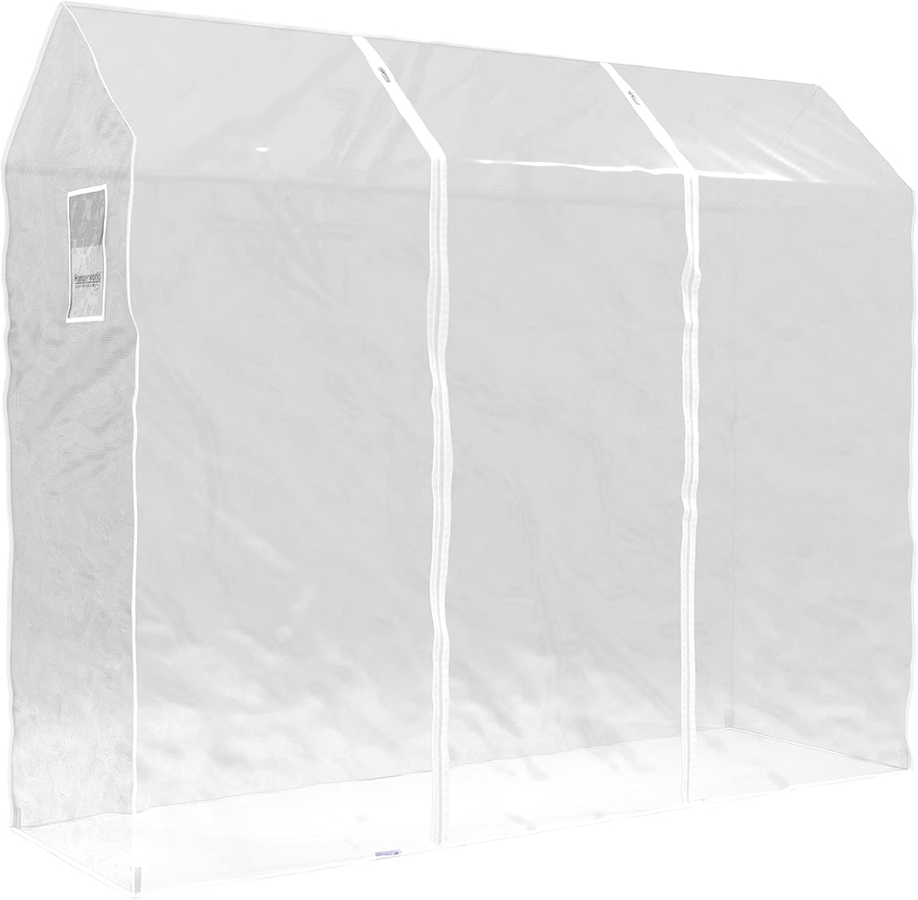 HANGERWORLD 6ft Clothes Garment Rack Cover for Open Closet Clear Showerproof COVER ONLY (72"x24")
