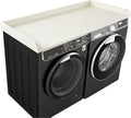 Kaboon Washer Dryer Countertop 58" x 28" Extra Large Version, Melamine Countertop with 3.5" Edge Rails, Laundry Room Organization, White