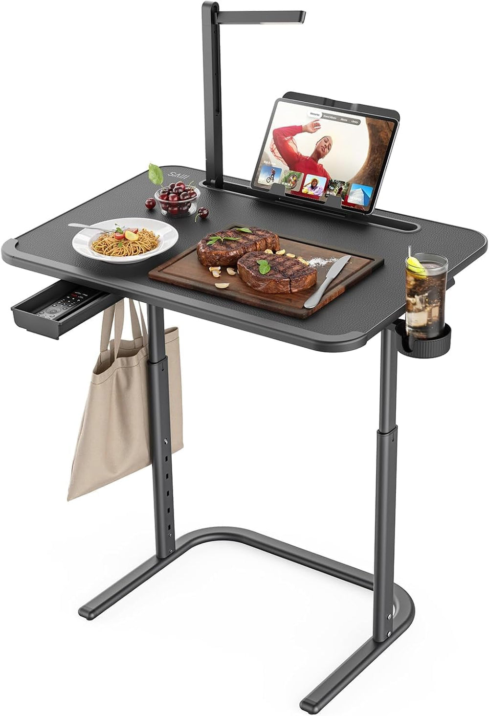 SAIJI XXL Extra Large Sturdy TV Tray Table, Laptop Desk for Couch | Height &a...