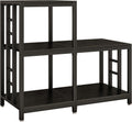 METYERRY 5-Tier Mini Fridge Stand, Bakers Rack with Storage,Multi-Purpose Microwave Stand,Mini Fridge Cabinet,Mini Fridge Shelf for Office,Kitchen,Living Room,Coffee Bar,Black
