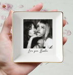 Chillever Personalized Friendship Jewelry Dish, Sisters Jewelry Dish, Custom Besties Gifts, Bff Gifts, Friendship Gift, Best Friend Gift for Women, Customized Jewelrys Plate, Birthday, Christmas