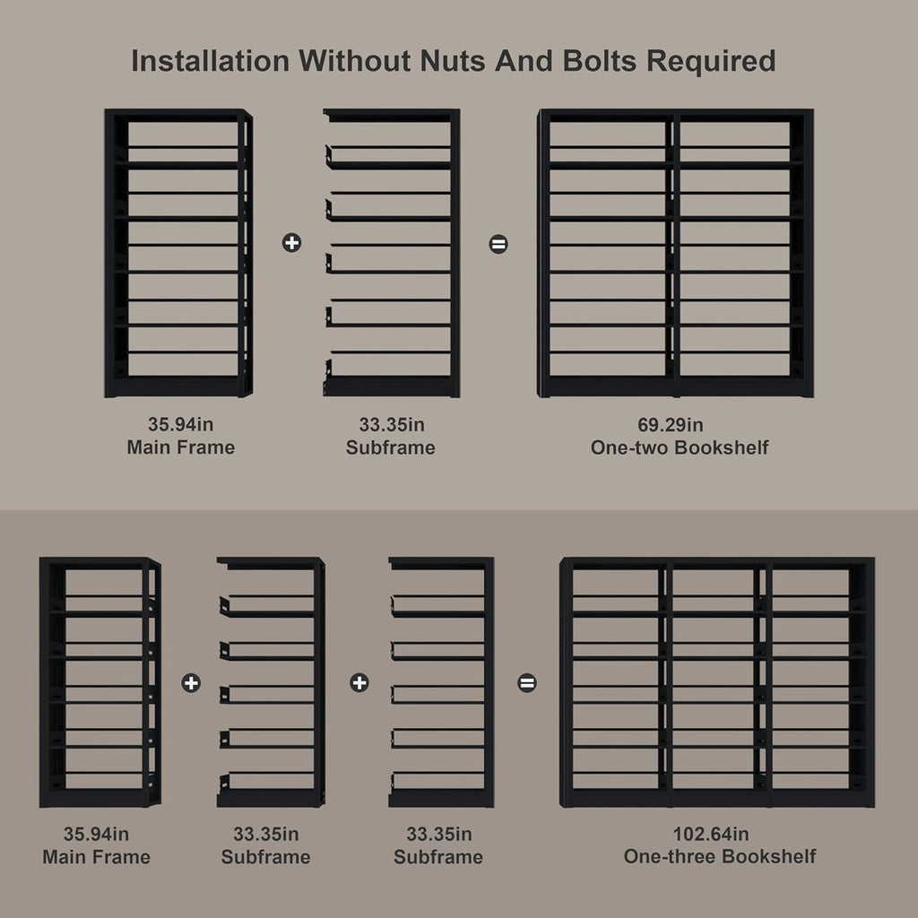 Black Subframe. Cannot be Used Alone. Expand The Modular Capability of The Bookshelf Without The Cost of Another Full Bookshelf Unit. (Black)