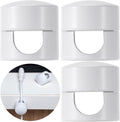 3 Sets Charger Holders for Cords, White Adjustable Cable Anchor Holders, Adhesive Metal Cord Clips, Cable Management Wire Organizers for Desk, Office, Nightstand