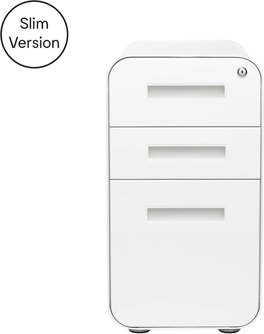 Laura Davidson Furniture Stockpile Slim 3-Drawer Mobile File Cabinet with Loc...