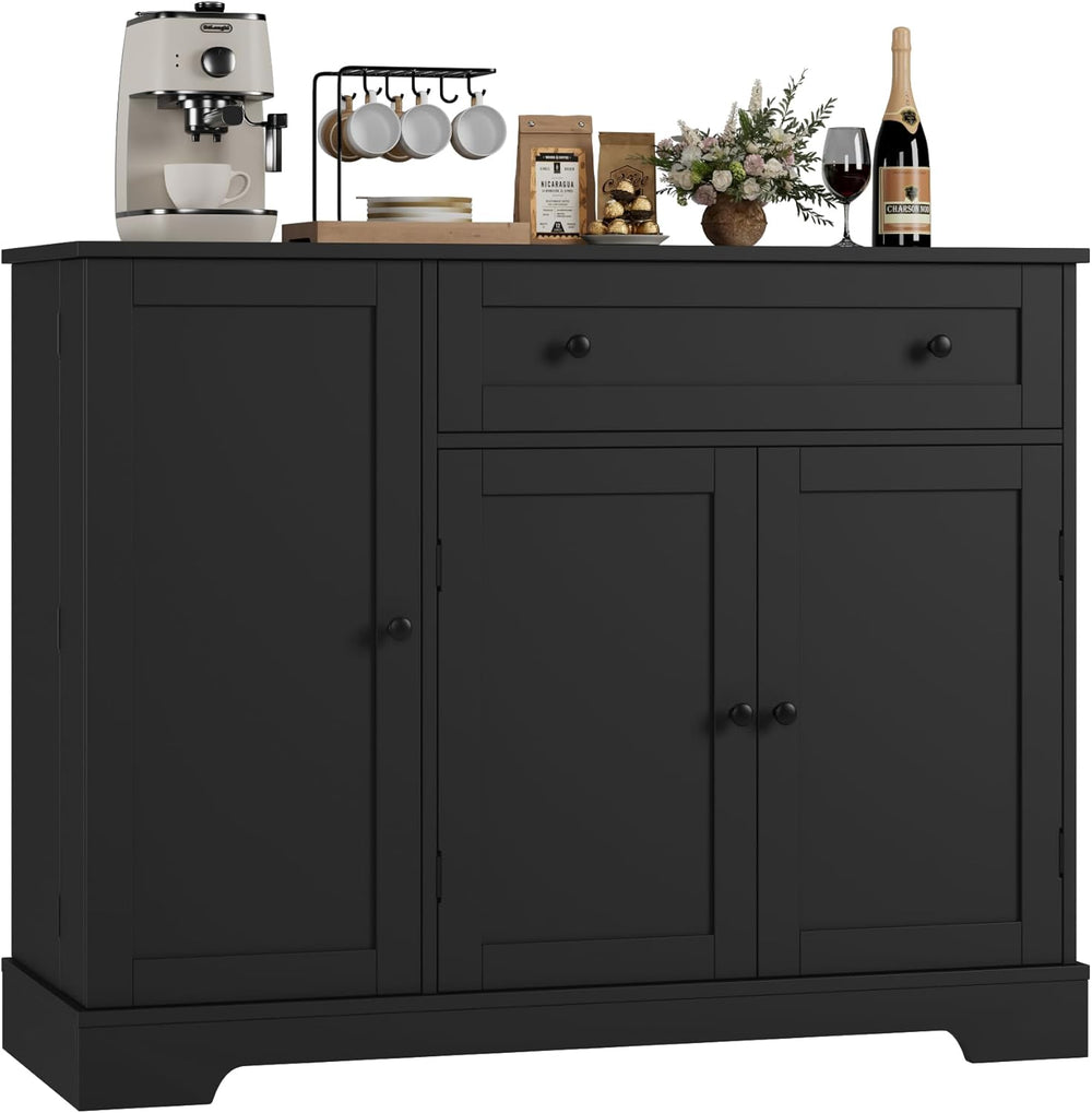HOSTACK Buffet Cabinet with Storage, Modern Sideboard Buffet with Doors, Wood...