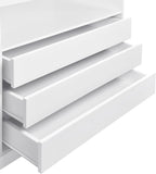 Merax Doorless Wooden Storage Wardrobe with Shelves and 3 Drawers, Functional Clothes Cabinet for Bedroom, Apartment