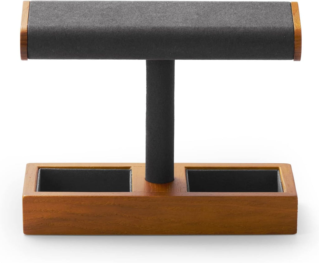 Oirlv Solid Wood Watch Display Stand T-bar Watch Stand for Men and Women Jewelry Accessory Organizer for Store and Home(SM19102)