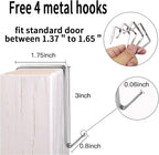 2 Pack Extra Large Hanging Crystal Clear Over Door Shoe Organizers, Closet Shoe Rack Organizer, 12+6 Pockets, 8 Hooks, Grey (59" x 21.6")