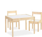 Baby Relax Hunter 3-Piece Kiddy Table & Chair, Natural/White Table Set