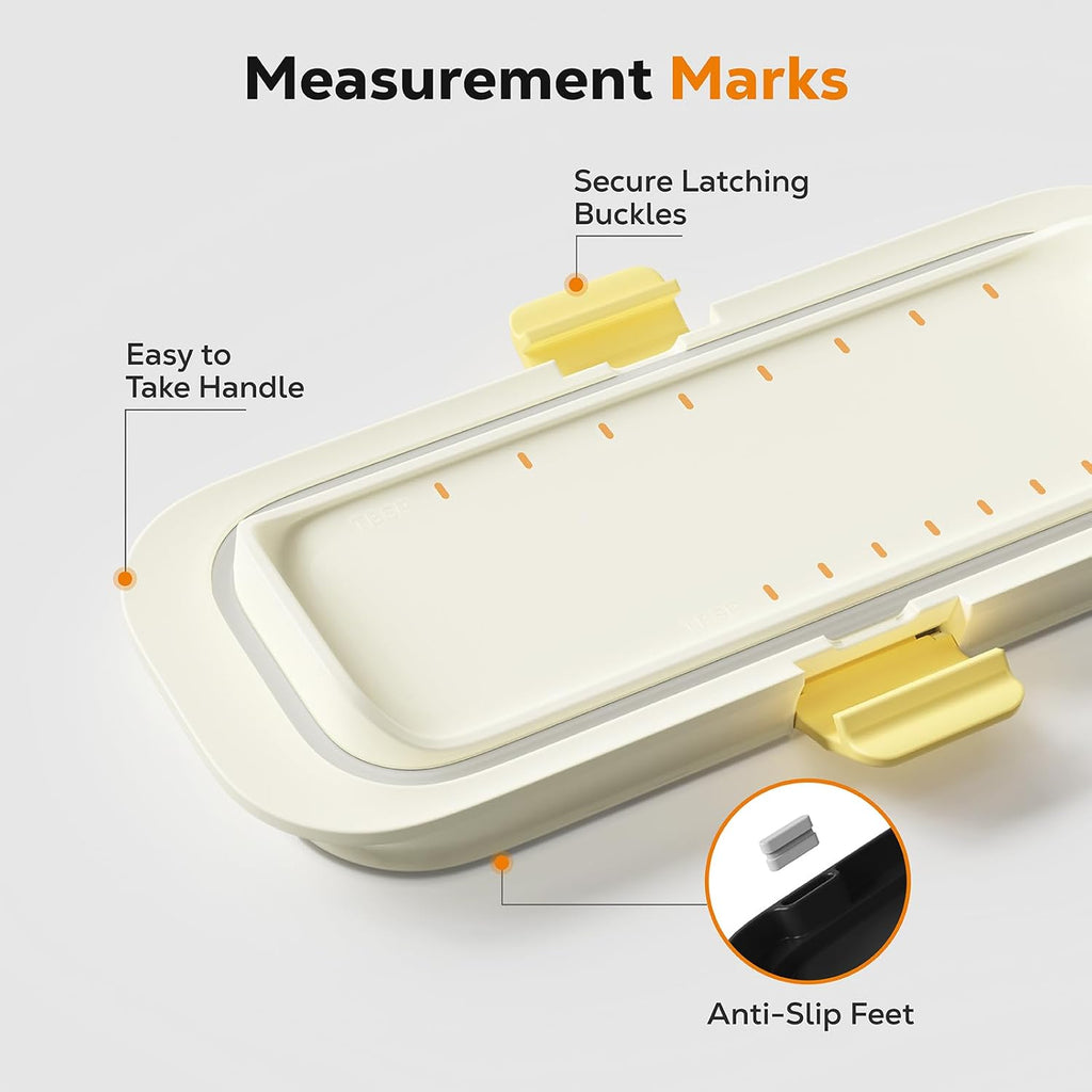Butter Dish with Lid for Countertop and Refrigerator Door Shelf, Airtight Butter Keeper Container, Locking Butter Holder for East/West Coast Butter, BPA-free, Microwave/Dishwasher Safe