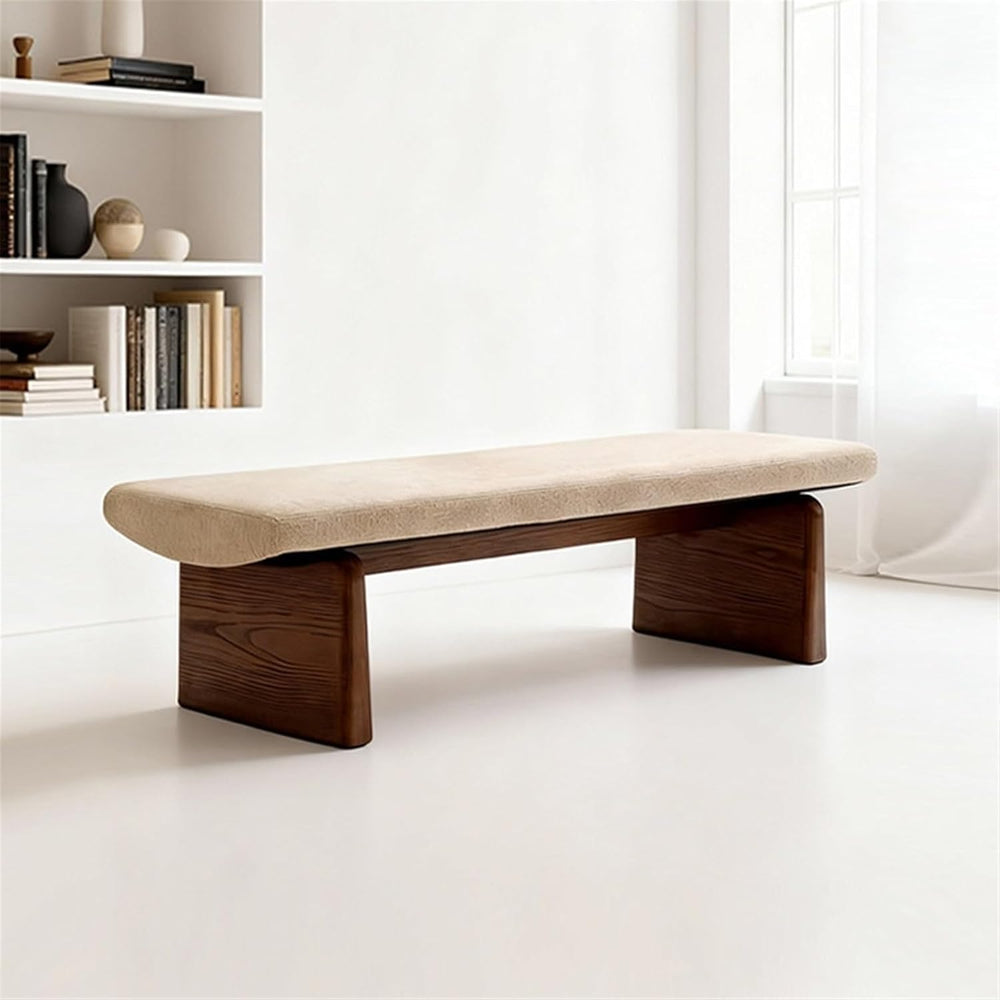 Modern Wooden Sofa Bedroom Bed end Bench Hotel Leisure Entryway(XXL)