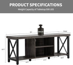 GAZHOME TV Stand for TV up to 55 Inches, TV Cabinet with Open Storage, TV Console Unit with Shelving for Living Room, Entertainment Room, Grey
