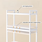 Gizoon 3 Tier Over The Toilet Storage Cabinet, Bamboo Bathroom Over Toilet Storage with Adjustable Shelves，Space-Saving Freestanding Shelves, 10.24"D x 24.8"W x 66.93"H, for Bathroom, Laundry Rooms
