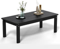 nevilywood Adirondack Coffee Table, All-Weather HDPE,Black | 47.2" x 22.7" x 17",220lbs,304 stainless steel hardware,Ideal for patios, decks, poolsides,Easy to Assemble,Low Maintenance