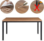 Boardest Modern Simple Computer Desk, 48 inch Vintage Office Desk Computer Table, Study Writing Study Desk Workstation for Home Office, Walnut and Black(48x24 Inches,)
