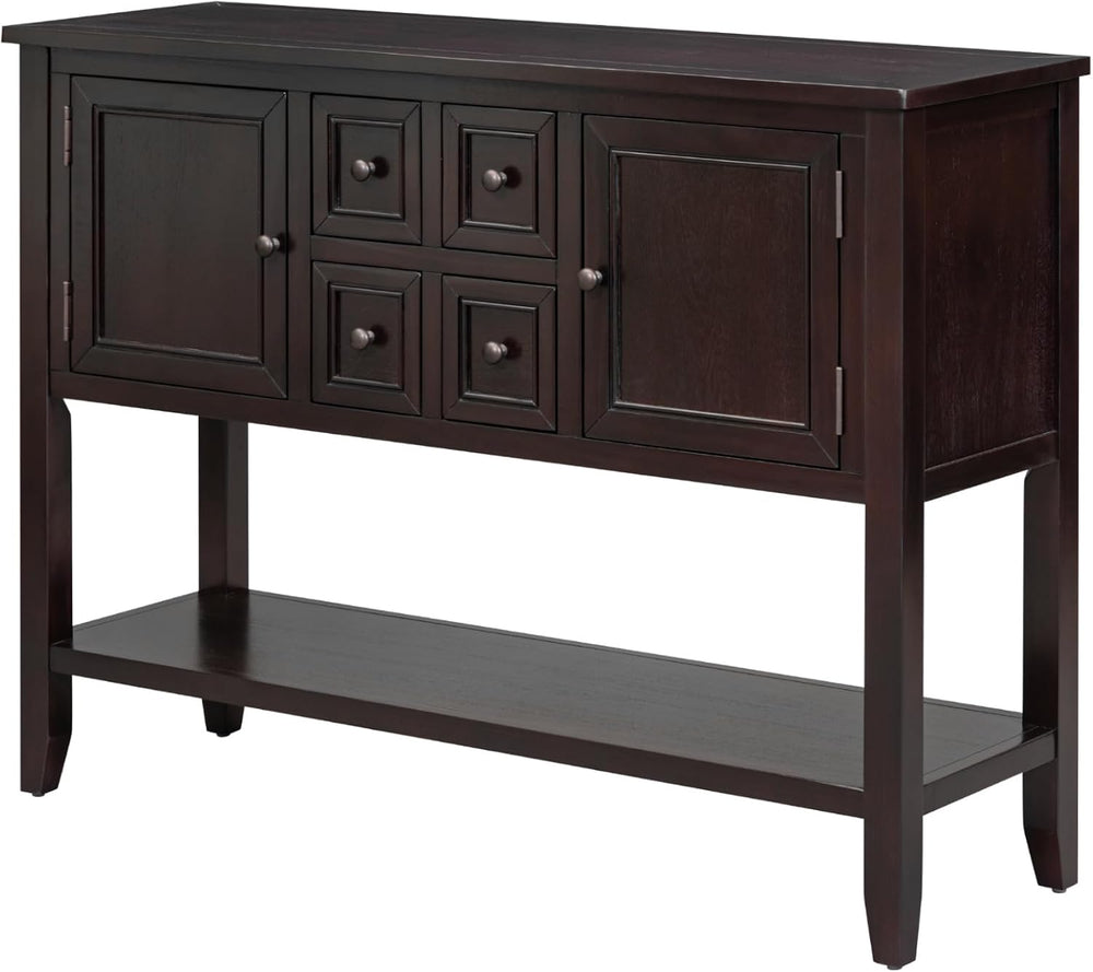 Knocbel Vintage Wood Console Table Buffet Sideboard with 4 Storage Drawers, 2...