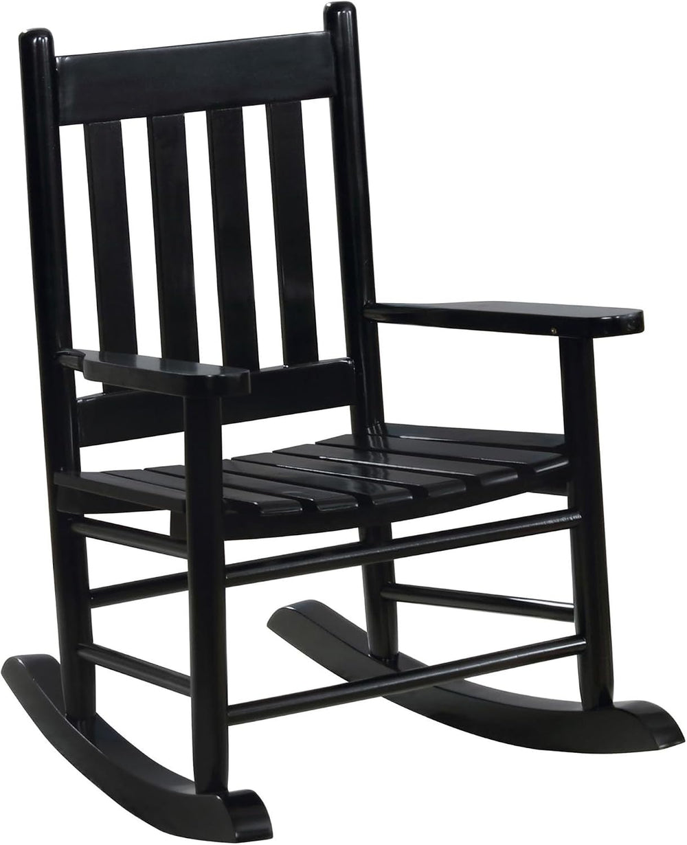 Black Slat Back Youth Rocking Chair