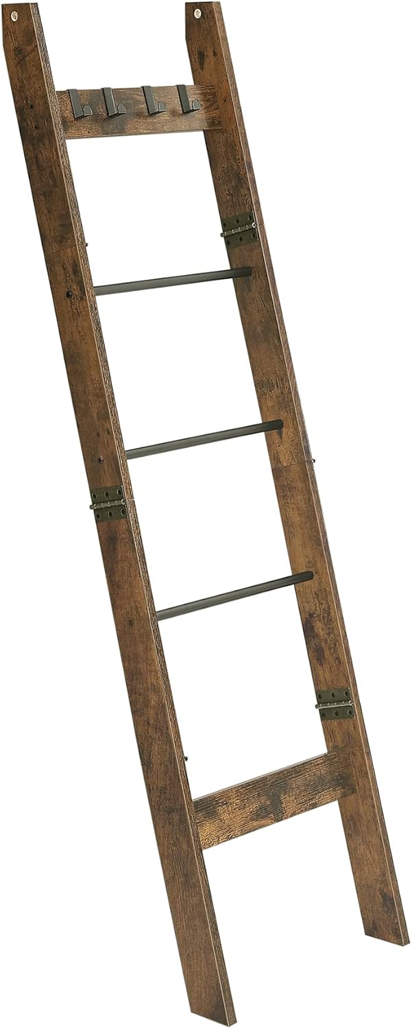Hzuaneri Blanket Ladder for Living Room, Decorative Quilt Rack with 4 Removab...