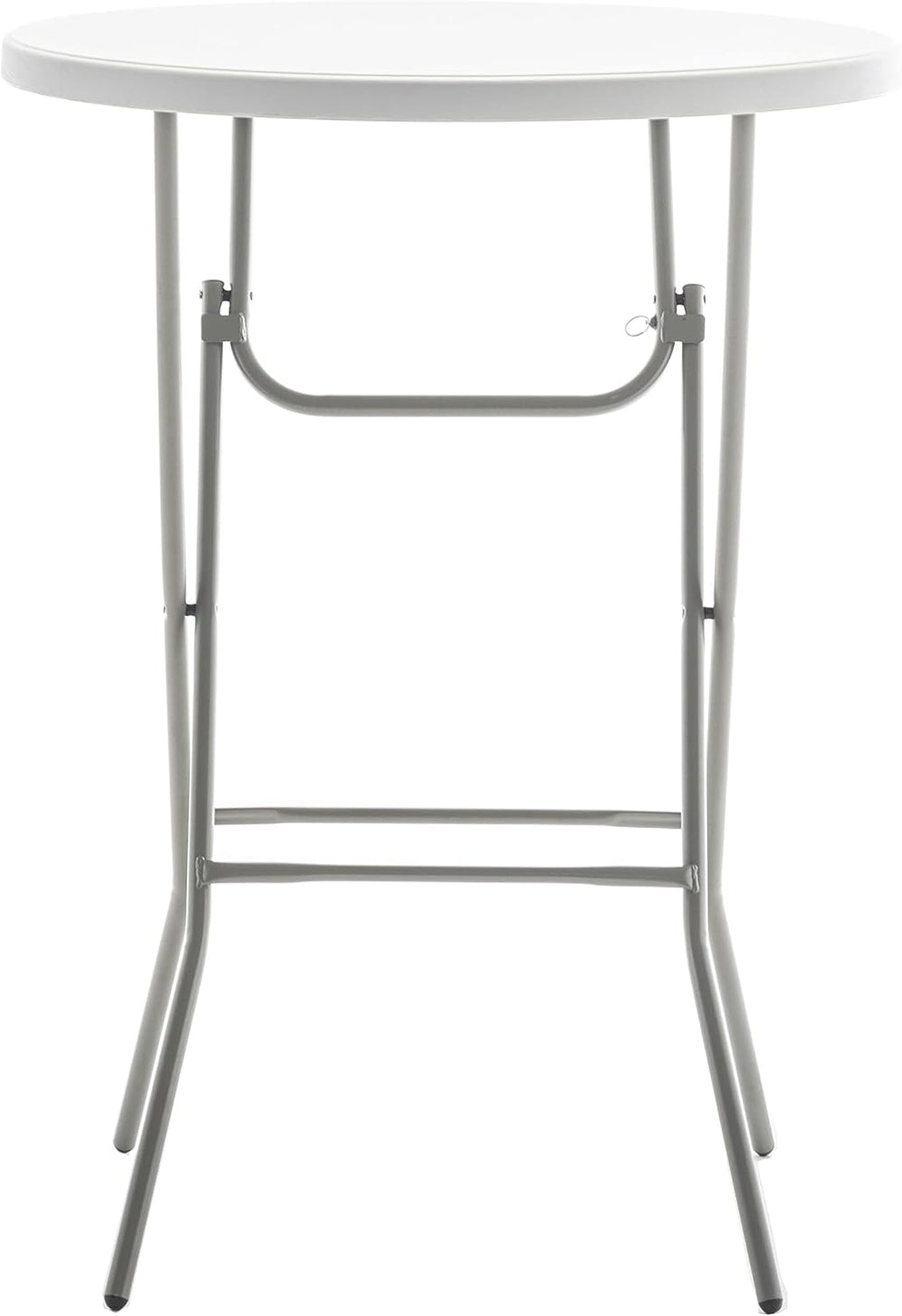 BTExpert 32" Round 43" Bar Height White Granite Plastic Folding Tab...