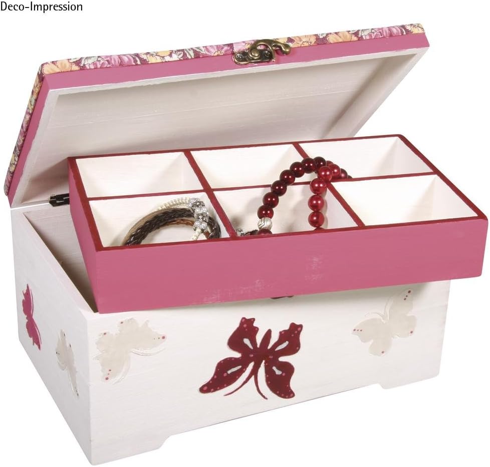 Rayher Wooden Casket with Inset, 2 Parts, 28x18x13,5cm, Multi-Colour, 2.85 x ...
