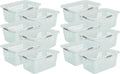 Sterilite Laundry Basket, Plastic Clothes Hamper, Large Rectangle Bin with Comfort Grip Handles and Reinforced Rim, 2 Bushel Capacity, Mint, 12 Pack