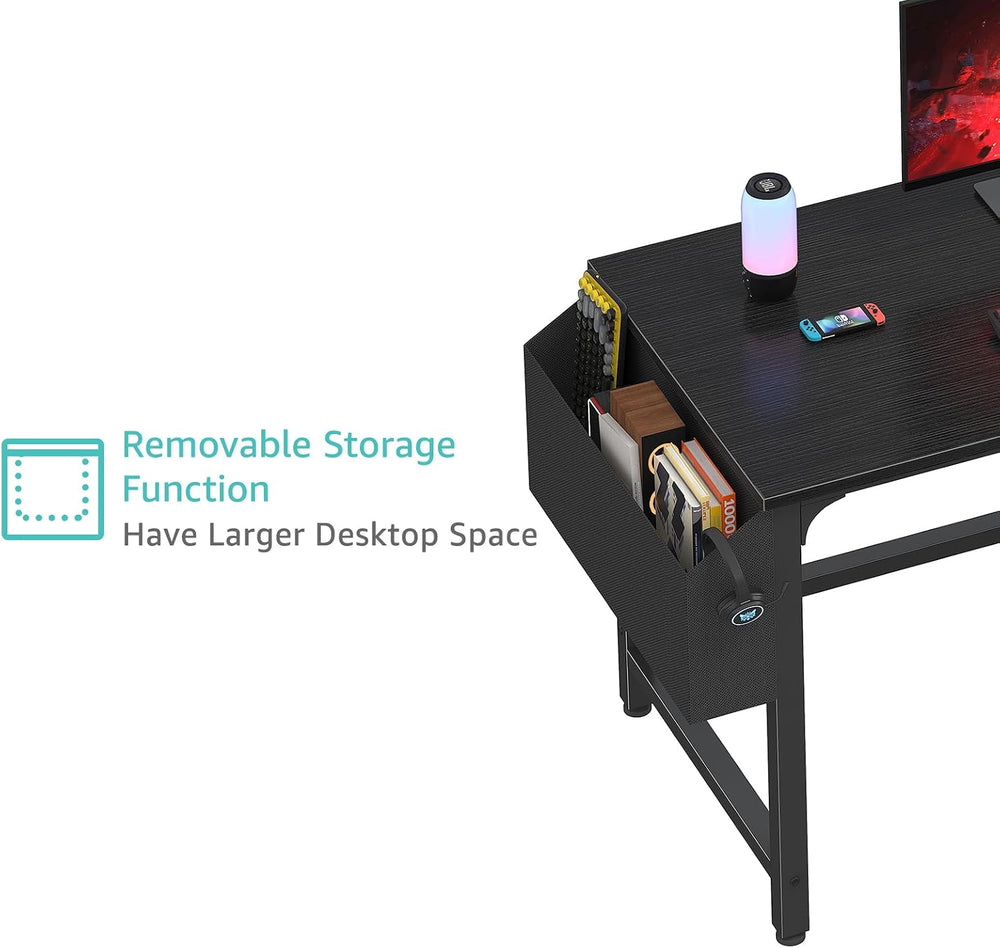 Lufeiya Computer Desk with File Drawers Cabinet, 47 Inch Reversible Home Offi...