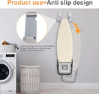 2PCS Ironing Board Wall Hook Modern Wall Mount Ironing Board Hanger for Laundry Rooms Rack Hanging Shelf Hanger Stainless Steel,Silver