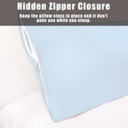 Body Cooling Pillow Cases Cover, Bamboo Rayon Body Pillowcases with Zipper Closure, Cool & Breathable Pillow Case for Hot Sleepers and Night Sweats, 20x54 inches, Aqua Blue