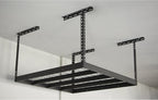Klutch Overhead Garage Storage Rack — Adjustable Height, 48in.L x 48in.D x 23–37in.H