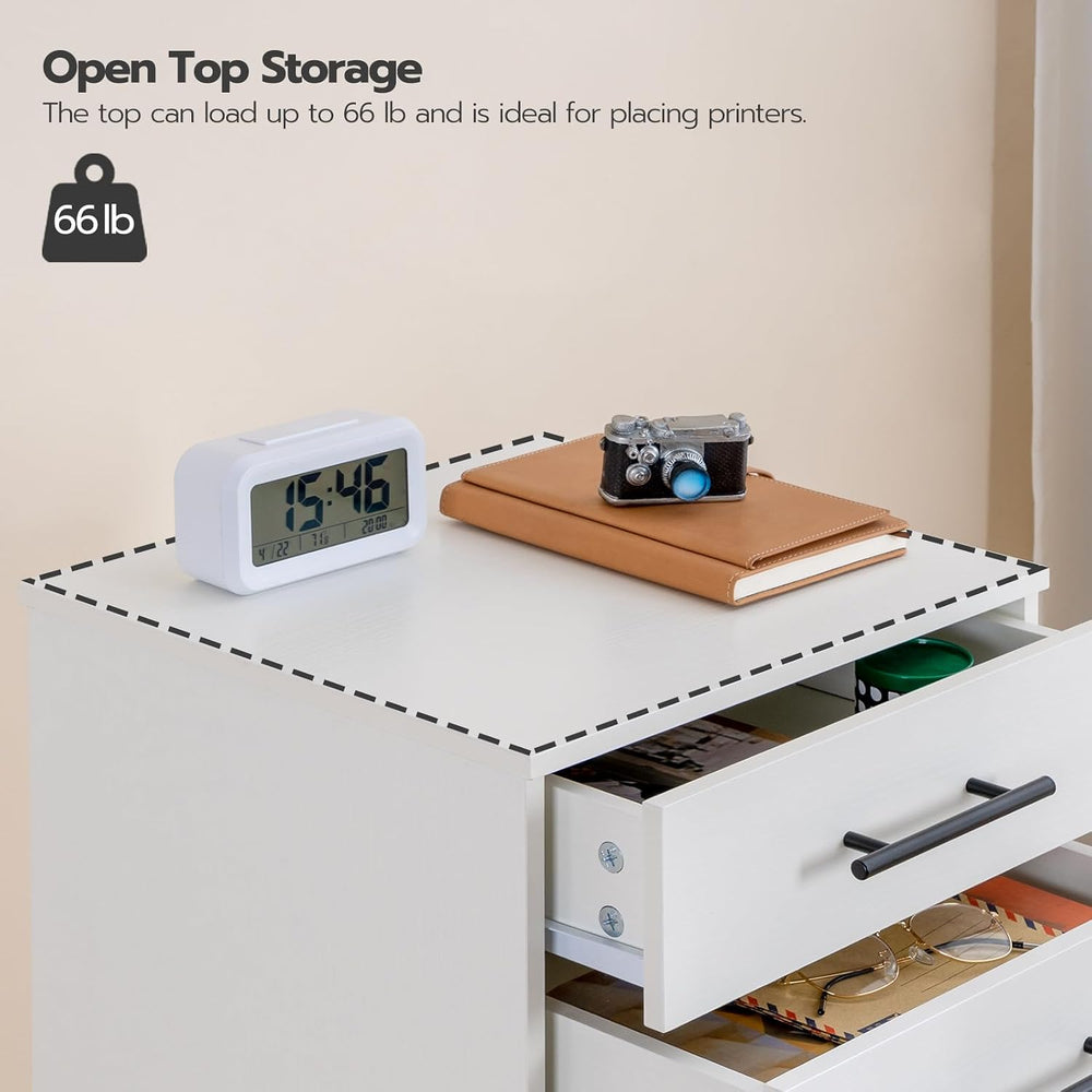 HOOBRO 7-Drawer File Cabinet, Wooden Office Cabinet with Drawers, Mobile Stor...