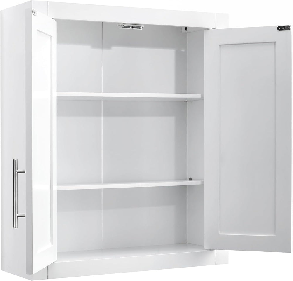 Crosley Furniture Savannah 2-Piece Wall Storage Cabinet, Cabinets for Laundry...