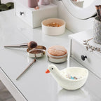 Handmade Ceramic Silly Goose Ring Dish Jewelry Tray Cottage Trinket Tray Cute Silly Goose Ring Dish for Rings Earrings