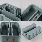 All-Purpose Cleaning Caddy, Cleaning Tool Organizer with Handle Portable Shower Caddy Basket, Grey, 6 Pack