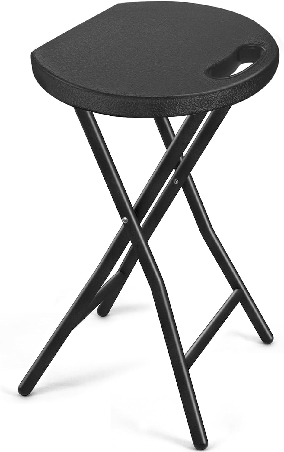 Portable Folding Chair with Handle, Heavy Duty Round Fold Stool Chair | 500lb...