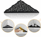 Black 10’’ Corner Shower Shelf 2 Pack, Triangular Shower Corner Shelves 304 Stainless Steel Bathroom Shower Shelf for Tiled Wall, No Drilling Needed Matte Black